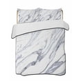 Abstract Art 3 Pieces Quilt Set, 1 Quilt with 2 Shams, White Gray ...