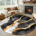 thumbnail image 1 of Abstract Art 6FT Round Area Rugs for Living Room 111 Black Blue Water Ripple Gradient Marbling Ultra-Thin Non-Slip Round Rugs Machine Washable Low Pile Circle Carpet for Bedroom Kitchen Nursery, 1 of 9