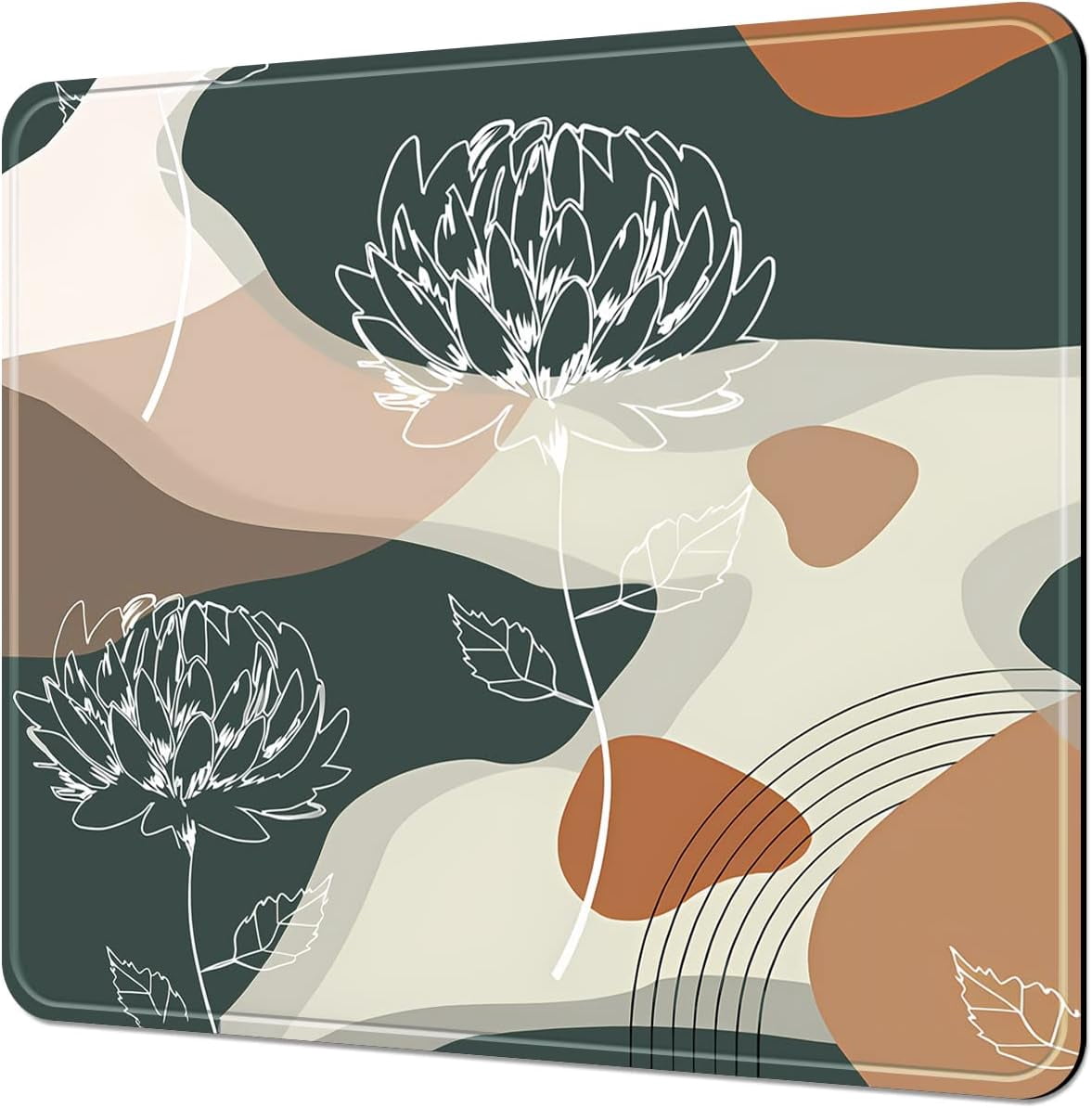 Abstract Art Aesthetic Mouse Pad Small Chic Boho Computer and Laptop Women Desk Mat for Home Office Work and Study,11.4x9.8x0.12inch (A21)