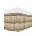 thumbnail image 1 of Abstract Art Bed Skirt California King Size 18" Drop Brown Khaki Ombre Geometric Wavy Lines Ruffled Wrap Around Bed Skirts Adjustable Elastic Bedskirt Dust Ruffle for California King Size Bed, 1 of 7