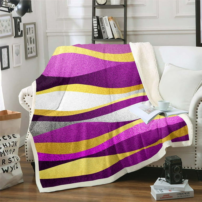 Purple and gold blanket shop