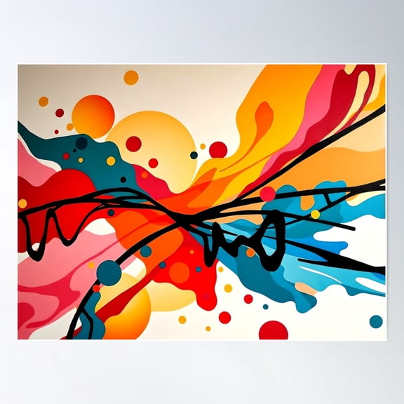 Abstract Art With Bold Colors That Evoke Emotion And Thought. Create Focal Point In Any Room. Poster Wall Art, Modern Wall Decor For Living Room Bedroom, 8x12 UNFRAMED