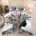thumbnail image 1 of Abstract Art Comforter Sets King Size All Season Bed Set Soft Bedding Sets Character Portrait Bedding Quilt for Kids Teen Girls 1 Comforter+ 2 Pillowcases, 1 of 14