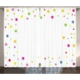 thumbnail image 1 of Ambesonne Abstract Art Curtains 2 Panel Set, Vivid Stars Design, 108" x 84", Multicolor, 1 of 3