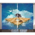 thumbnail image 1 of Ambesonne Abstract Art Curtains 2 Panel Set, Surreal Landscape, 108" x 84", Multicolor, 1 of 3