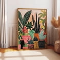 thumbnail image 1 of Abstract Art Deco Botanical Flowers Poster, Modern Illustration, Living Room Bedroom Dining Wall Art, Classic Vase Poster Decor, 24x36 UNFRAMED, 1 of 3