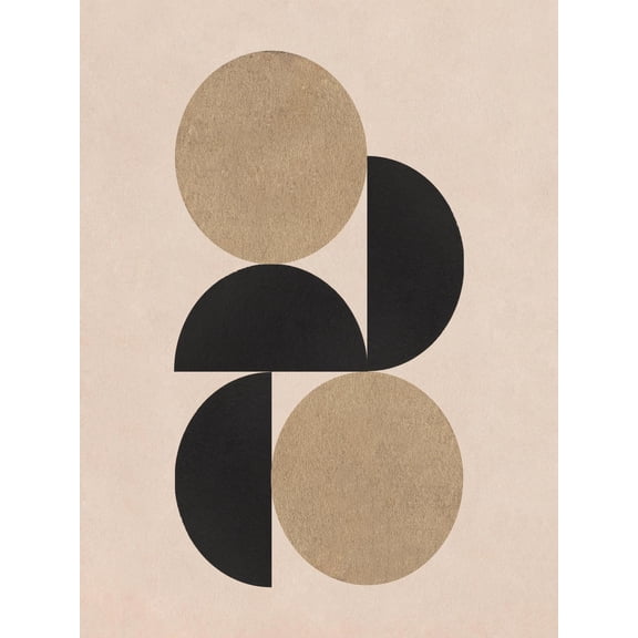 Art.com Abstract Art Deco Collage with Geometric Form and Paper Texture Photographic Print by retrofutur, 12" x 16"