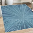 thumbnail image 1 of Abstract Art Decorative Rug, Vortex Design with Fireworks Celebration Inspired Concentric Stripes, Quality Carpet for Bedroom Dorm and Living Room, 6 Sizes, Sea Blue, by Ambesonne, 1 of 4