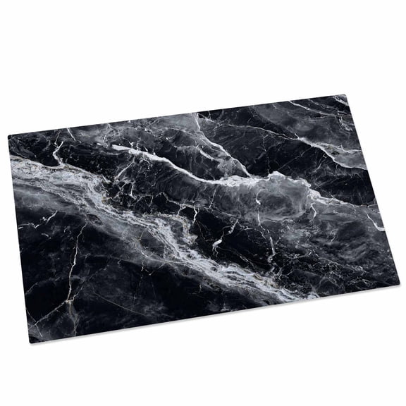 Abstract Art Door Mat 18x30 Inch Dark Gray Marble Texture Modern Simple Entryway Rug with Non-Slip Rubber, Front Door Rug Indoor Floor Mats for Living Room Bathroom Bedroom Home Office