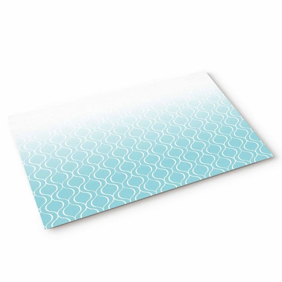 Abstract Art Door Mat Classic Blue Line Gradient Texture Non Slip ...