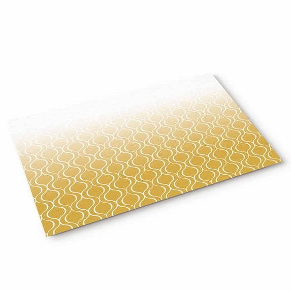 Abstract Art Door Mat Classic Yellow Line Gradient Texture Non Slip ...