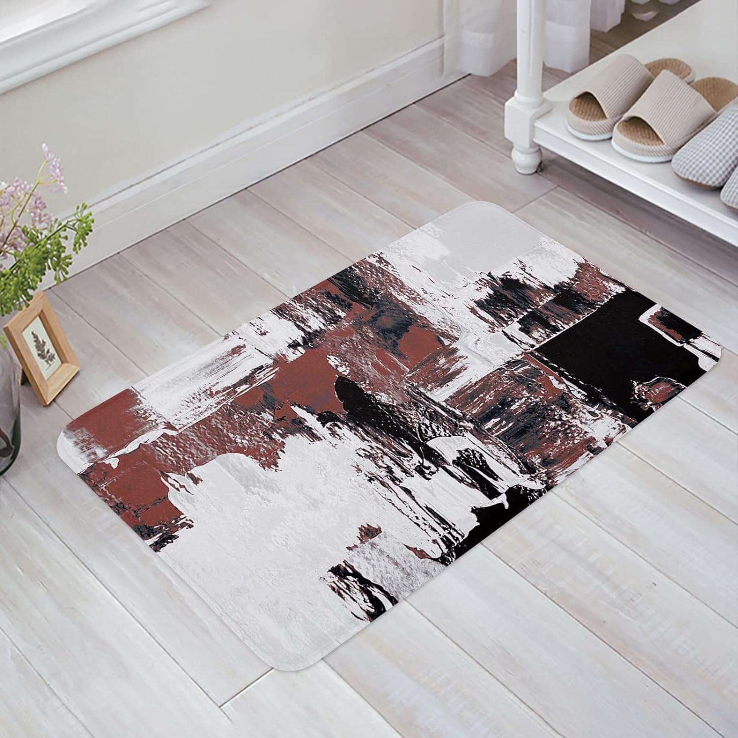 Abstract Art Durable Doormat, Entrance Front Door Rug Shoes Mat Sponge