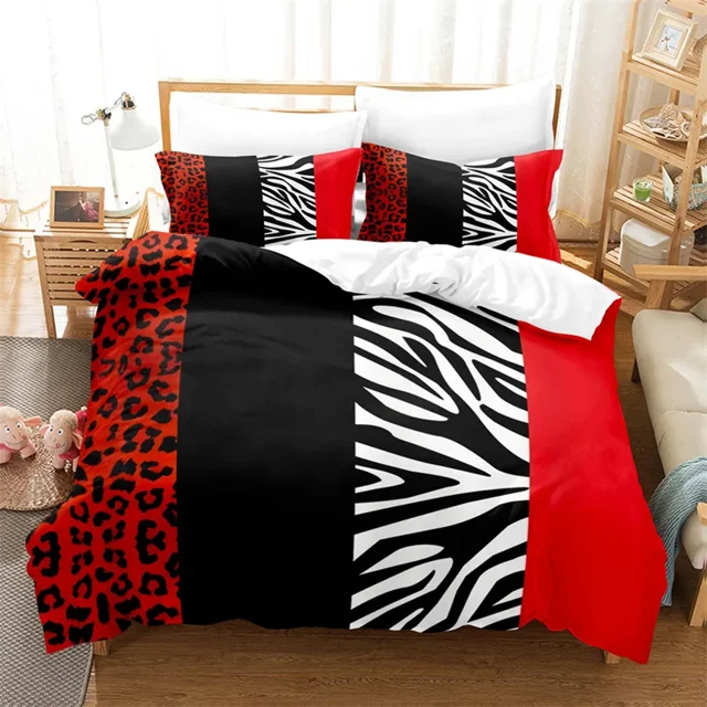 Abstract Art Duvet Cover Gold Koi Fish With Lotus Floral Quilt Cover