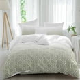 Abstract Art Duvet Cover Set King Size, Classic Green Line Gradient ...