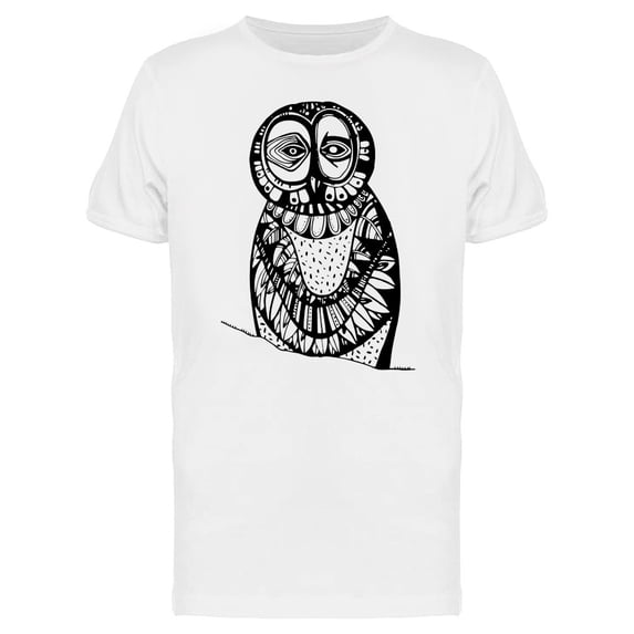 Abstract Art Eerie Owl Tee Men's -Image by Shutterstock