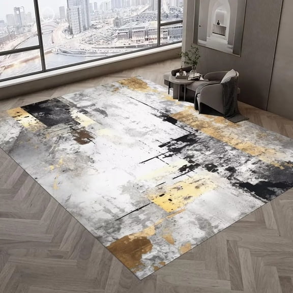 Abstract Art Elastic Rug Modern Living Room Carpet Bedroom Decor Bedside Non Slip Floor Mats Soft Large Area Rugs 2x3m Washable