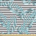thumbnail image 1 of Ambesonne Abstract Art Fabric by the Yard Upholstery, Botany Leaves Stripes, 3 Yards, Turquoise and Charcoal Grey, 1 of 5