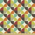 thumbnail image 1 of Ambesonne Abstract Art Fabric by the Yard Upholstery, Retro Geometric Forms, 5 Yards, Multicolor, 1 of 5
