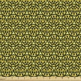 thumbnail image 1 of Ambesonne Abstract Art Fabric by the Yard Upholstery, Exotic Fruits Foliage, 3 Yards, Mustard and Emerald, 1 of 5
