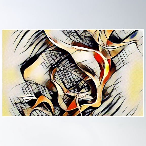 Abstract Art Flow Poster Wall Art, Modern Wall Decor For Living Room Bedroom, 12x18 UNFRAMED