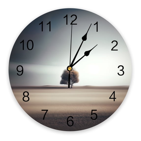 Abstract Art Forest Wall Clock Large Modern Kitch Dinning Round Wall Clocks Bedroom Silt Hanging Watch