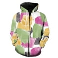 Abstract Art Graffiti Men's Zipper Hoodies Hip Hop Fashion Teens Long Sleeve Funny Spring Tops