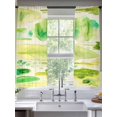thumbnail image 1 of Abstract Art Green Plant Ink Painting Sheer Curtains 72 Inches Long 2 Panels Light Filtering Semi Sheer Window Curtains Drapes for Bedroom Living Room 52"x72"&nbsp;2&nbsp;&nbsp;Panels, 1 of 7