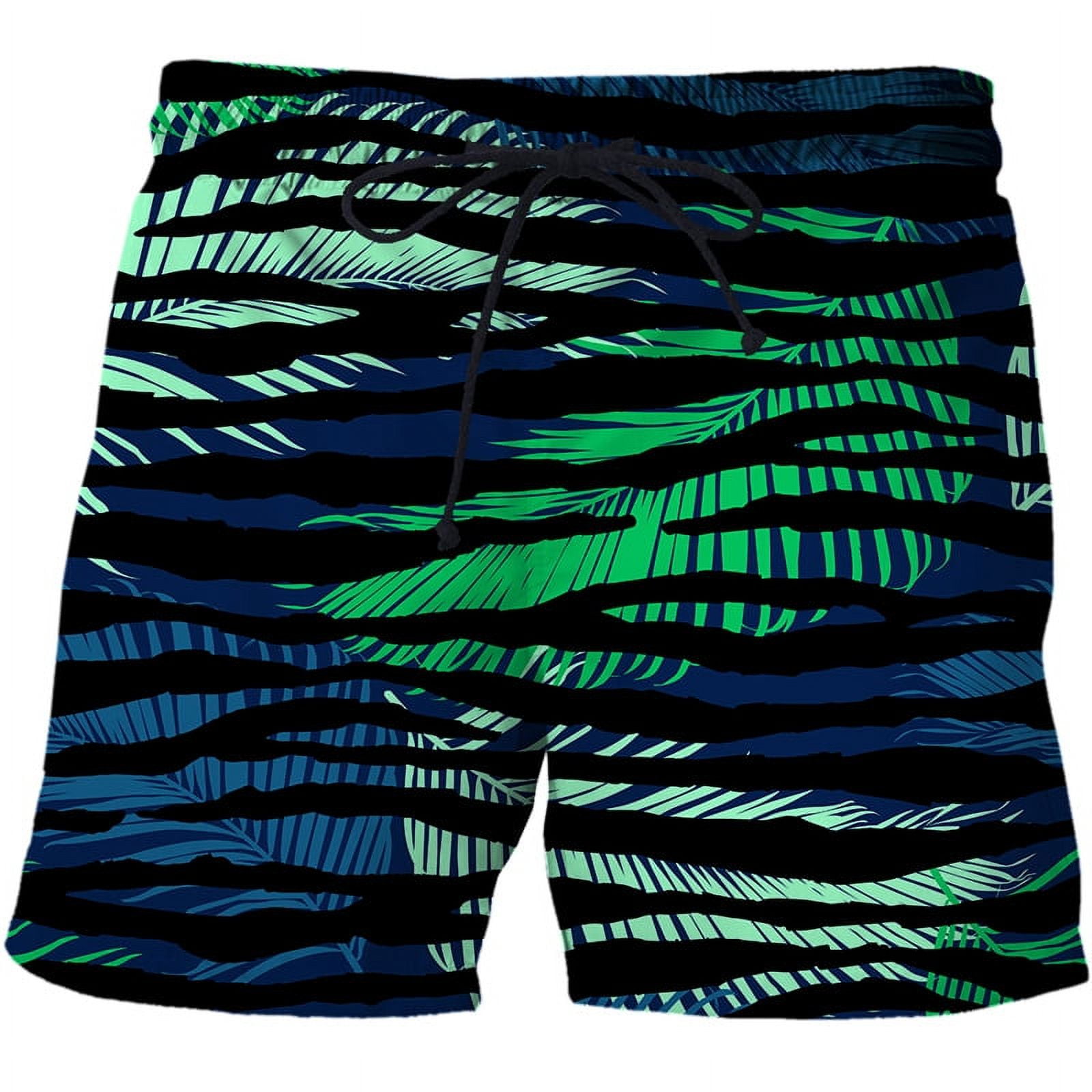 Abstract Art Leaves Short Pants Men Women 3D Printed Swimsuit Swim
