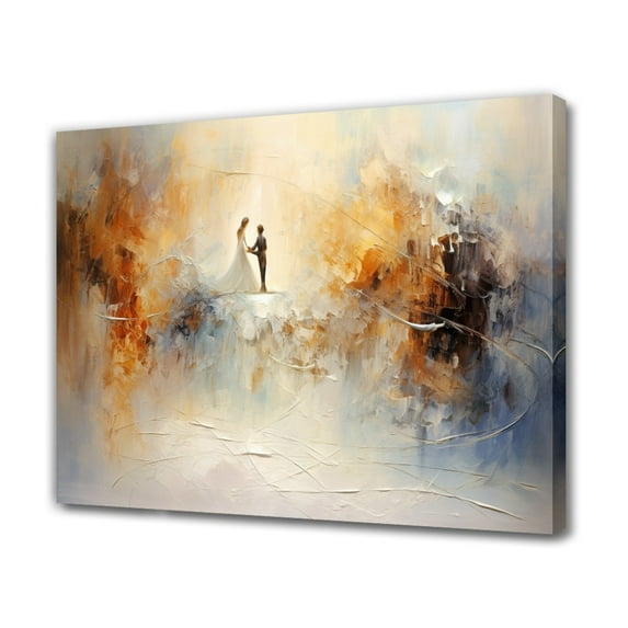 Abstract Art Modern Decorative Painting The Backs Of Two People Framed Canvas Poster Bedroom Decor Sports Landscape Office Room Decor Gift,Frame-style,28×41inch (70×105cm)