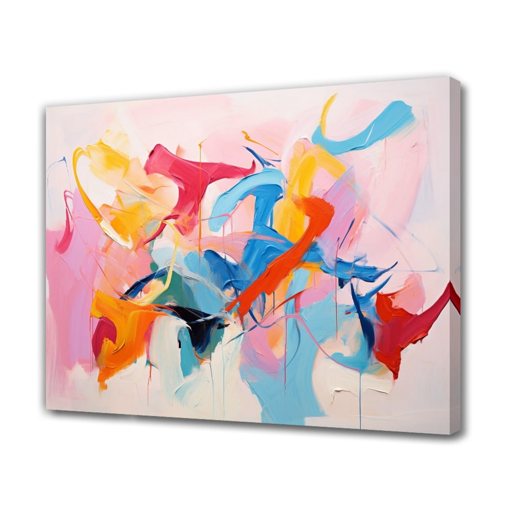 Abstract Art Modern Decorative Painting Colorful Graffiti Framed Canvas ...