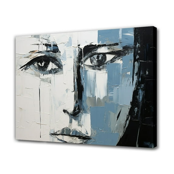 Abstract Art Modern Decorative Painting Face Framed Canvas Poster Bedroom Decor Sports Landscape Office Room Decor Gift,Frame-style,12x18inch(30x45cm)