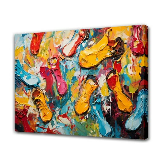 Abstract Art Modern Decorative Painting Feet Framed Canvas Poster Bedroom Decor Sports Landscape Office Room Decor Gift,Frame-style,08x12inch(20x30cm)