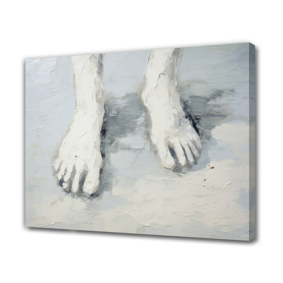 Abstract Art Modern Decorative Painting Feet Framed Canvas Poster Bedroom Decor Sports Landscape Office Room Decor Gift,Frame-style,12x18inch(30x45cm)