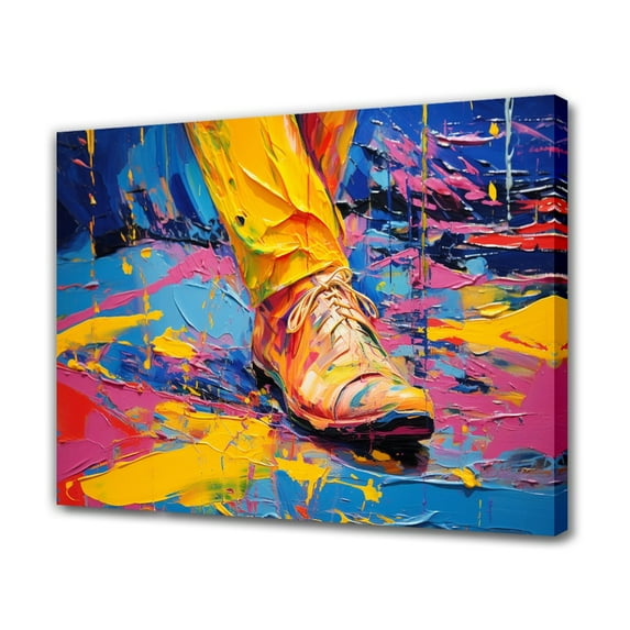 Abstract Art Modern Decorative Painting Feet Framed Canvas Poster Bedroom Decor Sports Landscape Office Room Decor Gift,Frame-style,28×41inch (70×105cm)