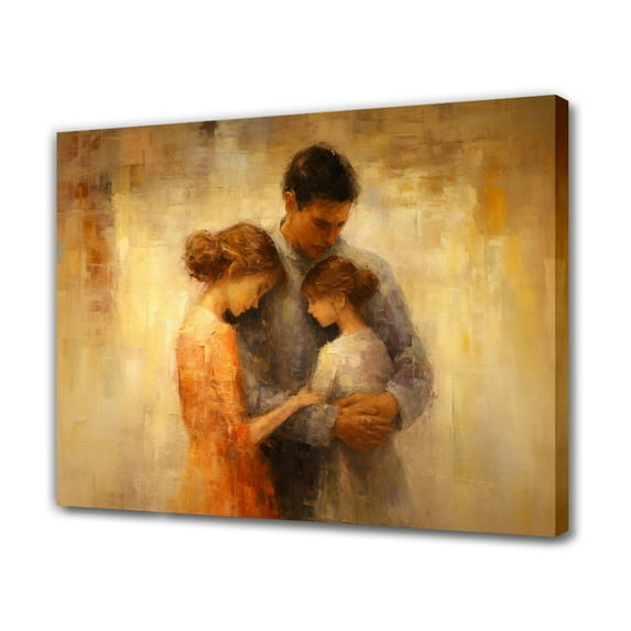 Abstract Art Modern Decorative Painting Warm Family Hug Framed Canvas Poster Bedroom Decor Sports Landscape Office Room Decor Gift,Frame-style,20x30inch(50x75cm)