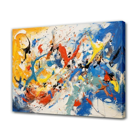 Abstract Art Modern Decorative Painting Watercolor Graffiti Framed Canvas Poster Bedroom Decor Sports Landscape Office Room Decor Gift,Frame-style,12x18inch(30x45cm)