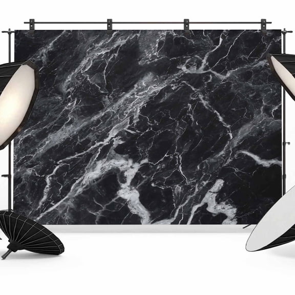 Abstract Art Photography Backdrop 7x5FT, Dark Black Marble Texture Modern Simple Photo Backdrops, Background for Photography Studio Photo Studio Background, Back Drop for Photoshoot