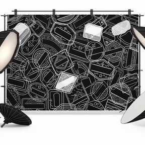Abstract Art Photography Backdrop 7x5FT, Travelling Lines Postmarks Black Background Photo Backdrops, Background for Photography Studio Photo Studio Background, Back Drop for Photoshoot