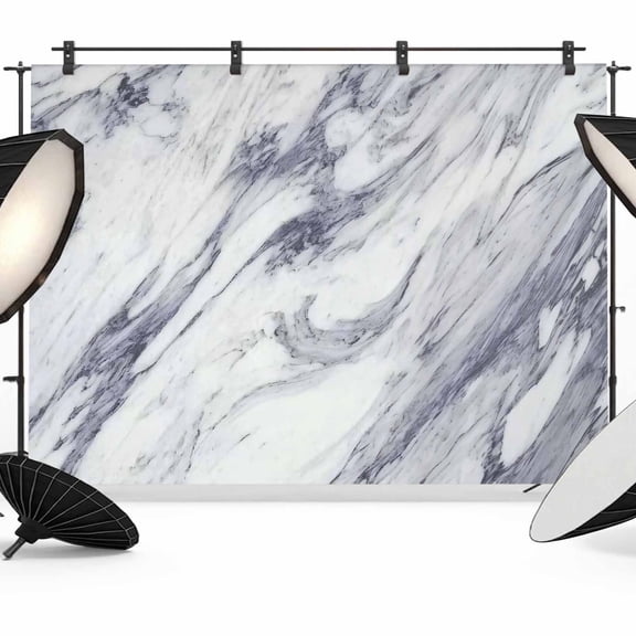 Abstract Art Photography Backdrop 7x5FT, White Dark Gray Marble Texture Modern Style Photo Backdrops, Background for Photography Studio Photo Studio Background, Back Drop for Photoshoot