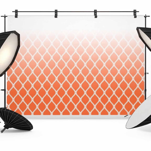 Abstract Art Photography Backdrop 8x6FT, Classic Orange Line Gradient Decoration Photo Backdrops, Background for Photography Studio Photo Studio Background, Back Drop for Photoshoot