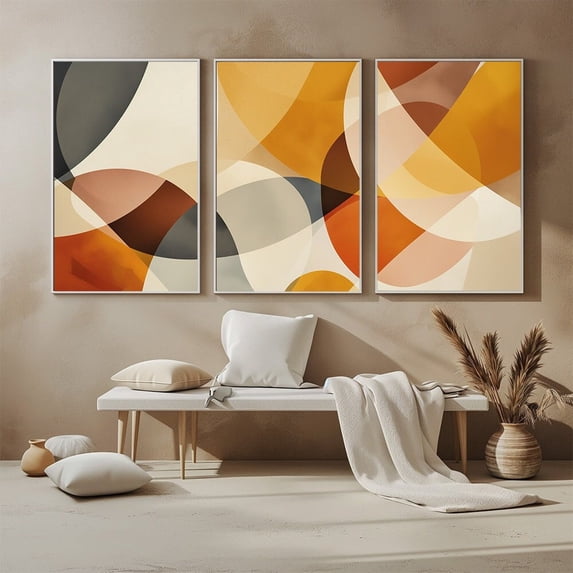 Abstract Art Prints Warm Colors Gallery Wall Home Decor Office Wall Art ...
