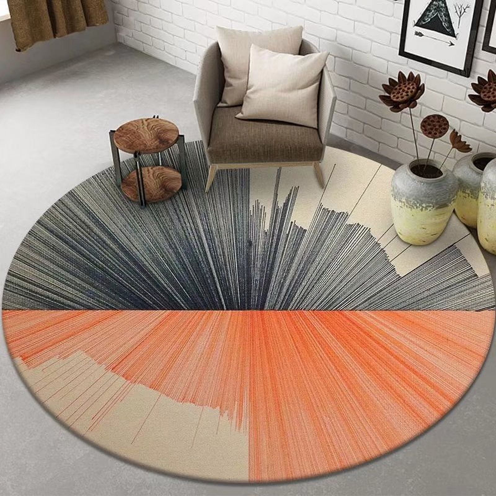 Abstract Art Round Rugs for Carpets Living Room Sofa Large Area Rug Ins ...