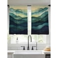 thumbnail image 1 of Abstract Art Sheer Curtains 45 Inches Long 2 Panels Modernism Green Yellow Gradient Collage Light Filtering Semi Sheer Window Curtains Drapes for Bedroom Living Room 52"x45", 1 of 7