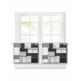 thumbnail image 1 of Abstract Art Short Blackout Curtains 24 Inch Long Black White Blocks Watercolor Modern Art Rod Pocket Kitchen Curtains, 2 Panels Thermal Insulated Room Darkening Drapes for Bedroom, 42"W x 24"L, 1 of 5