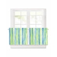 thumbnail image 1 of Abstract Art Short Blackout Curtains 30Inch Long Blue Green Line Stripes Gradient Modern Art Rod Pocket Kitchen Curtains, 2 Panels Thermal Insulated Room Darkening Drapes for Bedroom, 30"W x 30"L, 1 of 5