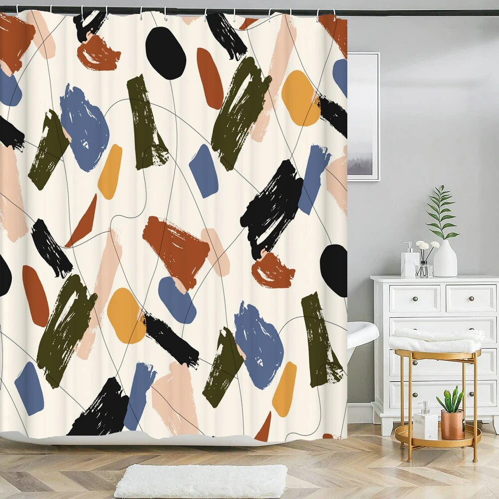 Eggplant Funny Pattern Print Bathroom Shower Curtain