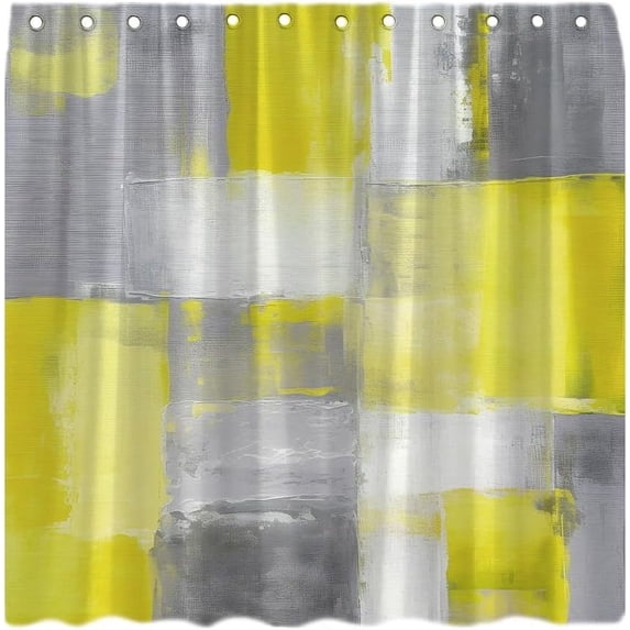 Abstract Art Shower Curtain Grunge Modern Abstract Oil Painting Hippie Cool Art Fabric Bathroom Curtain with Hook