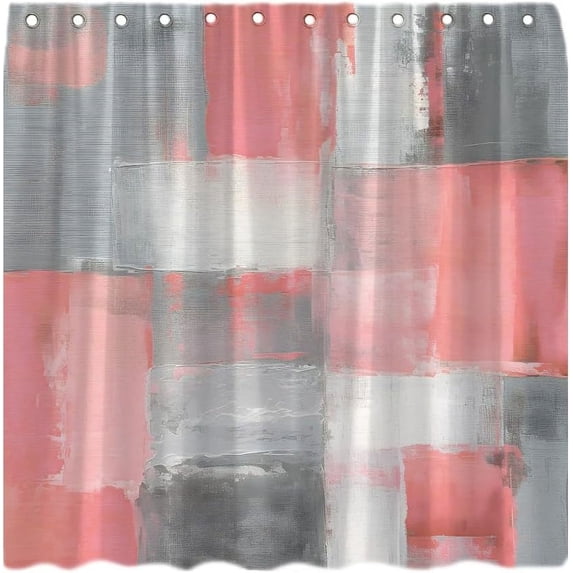 Abstract Art Shower Curtain Grunge Modern Abstract Oil Painting Hippie Cool Art Fabric Bathroom Curtain with Hook