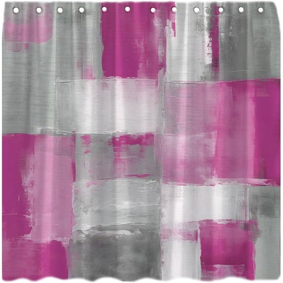 Abstract Art Shower Curtain Grunge Modern Abstract Oil Painting Hippie Cool Art Fabric Bathroom Curtain with Hook