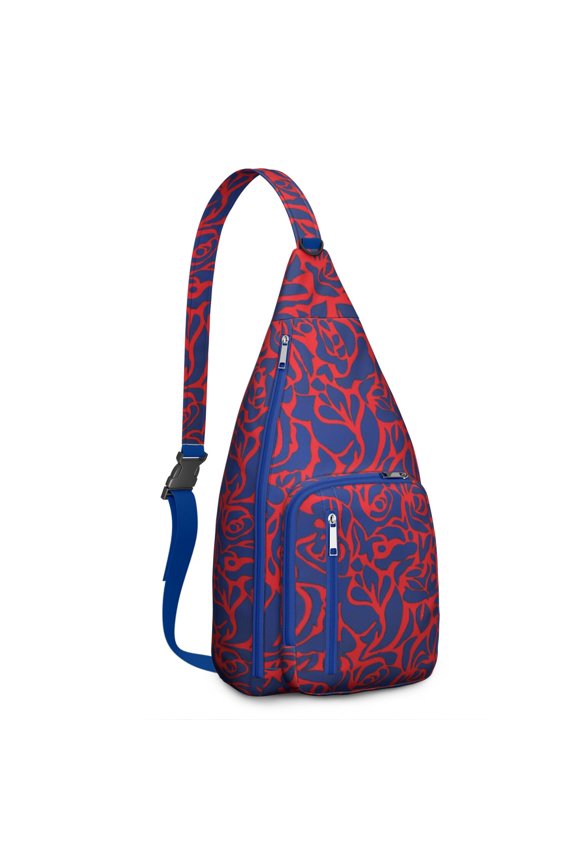 Abstract Art Sling Backpack – Colorful Geometric Tie Dye Crossbody Daypack, Psychedelic Pop Art Hiking Bag for Women & Men, Fashionable & Lightweight Outdoor Travel Pack